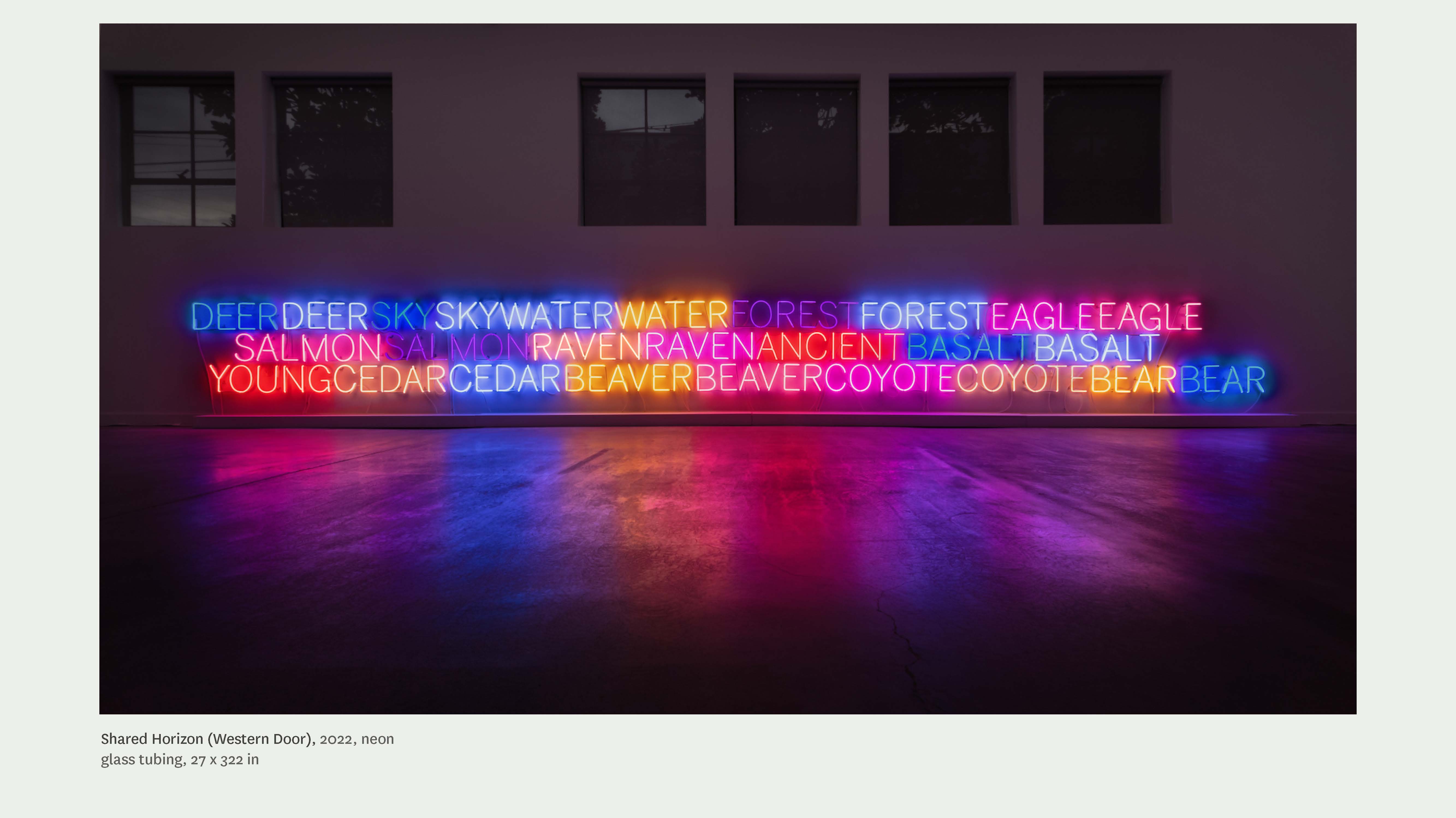 Marie Watt- Shared Horizon (Western Door), 2022